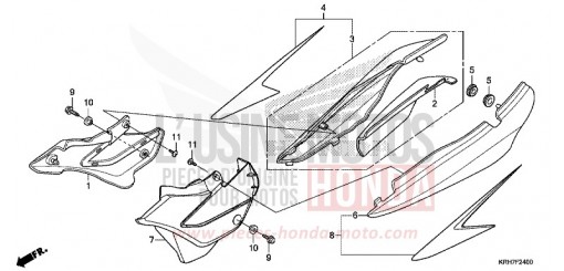 COUVERCLE LATERAL XR125LEKJ de 2018